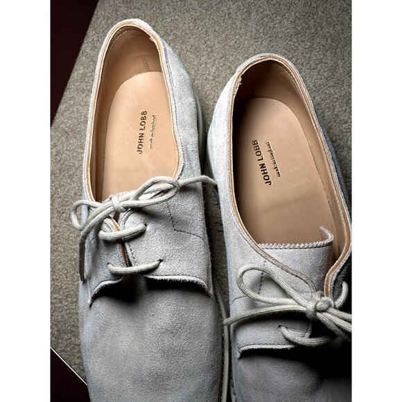 JOHN LOBB Mens Haldon Suede Shoes Size US 9 NEW in Sand Leather Shoes - Picture 2 of 7